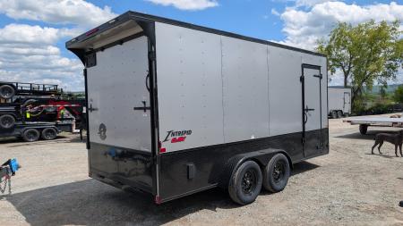 New 2026 Homesteader 7x16 Intrepid "OHV" V-Nose Cargo Trailer w/ Ramp Door (84" INSIDE)