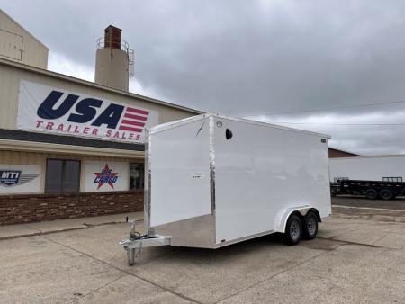 New 2026 Lightning Trailers 7.5X16 Aluminum V-Nose Ramp Door 7ft Int Hgt Cargo / Enclosed Trailer