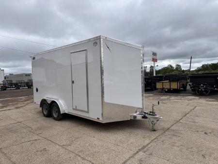 New 2026 Lightning Trailers 7.5X16 Aluminum V-Nose Ramp Door 7ft Int Hgt Cargo / Enclosed Trailer