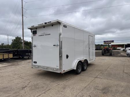 New 2026 Lightning Trailers 7.5X16 Aluminum V-Nose Ramp Door 7ft Int Hgt Cargo / Enclosed Trailer