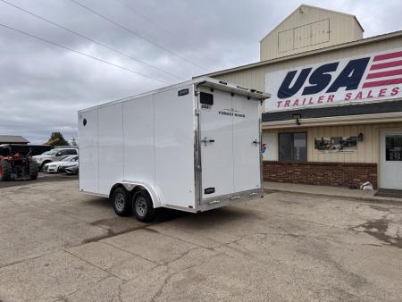 New 2026 Lightning Trailers 7.5X16 Aluminum V-Nose Ramp Door 7ft Int Hgt Cargo / Enclosed Trailer