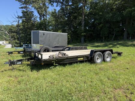 Used 2022 P & T Trailers 82X28+2 7 TON Equipment Trailer