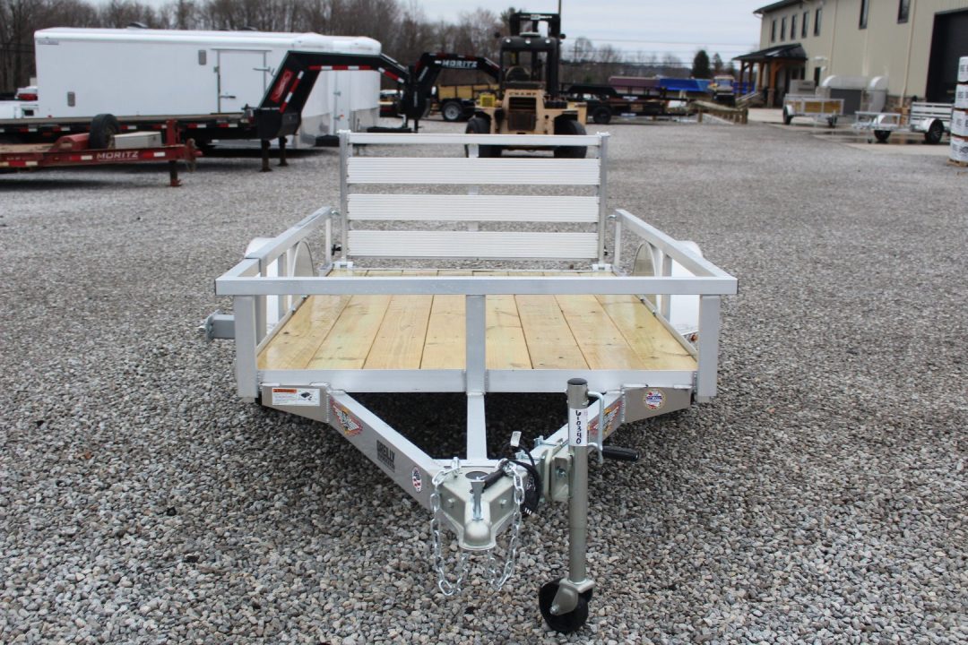 New 2026 H & H 5' x 8' Aluminum Utility Trailer - BiFold Ramp - 2990# GVW