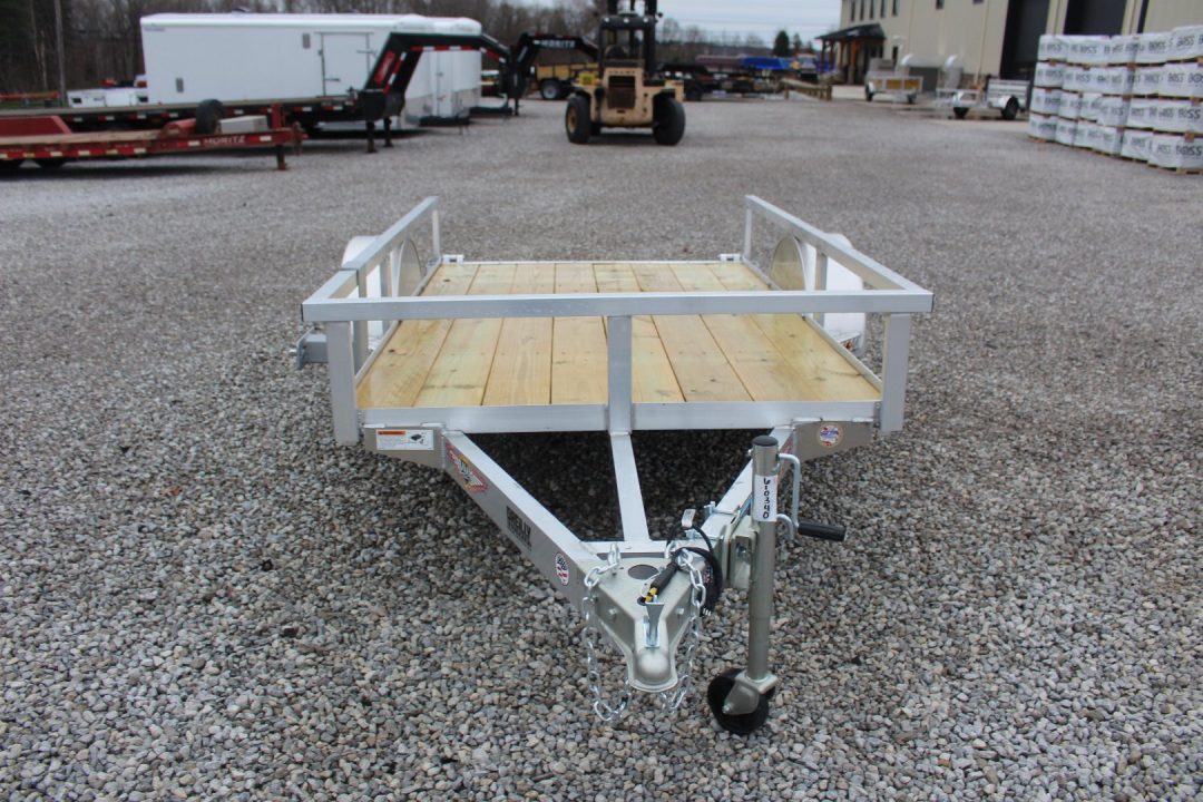 New 2026 H & H 5' x 8' Aluminum Utility Trailer - BiFold Ramp - 2990# GVW