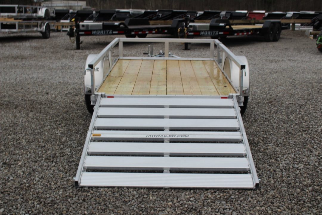 New 2026 H & H 5' x 8' Aluminum Utility Trailer - BiFold Ramp - 2990# GVW