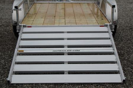 New 2026 H & H 5' x 8' Aluminum Utility Trailer - BiFold Ramp - 2990# GVW