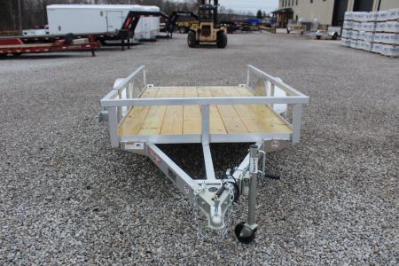 New 2026 H & H 5' x 8' Aluminum Utility Trailer - BiFold Ramp - 2990# GVW