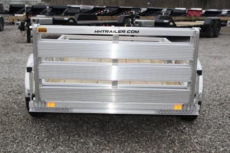 New 2026 H & H 5' x 8' Aluminum Utility Trailer - BiFold Ramp - 2990# GVW