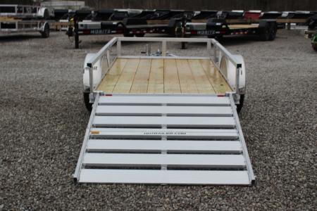 New 2026 H & H 5' x 8' Aluminum Utility Trailer - BiFold Ramp - 2990# GVW