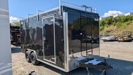 New 2026 Car Mate 8x16 HD Custom Contractor Trailer w/ RAMP DOOR (9990# GVW)