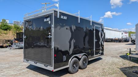 New 2026 Car Mate 8x16 HD Custom Contractor Trailer w/ RAMP DOOR (9990# GVW)