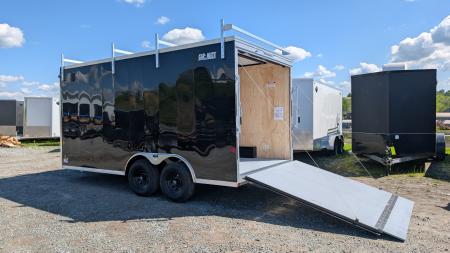 New 2026 Car Mate 8x16 HD Custom Contractor Trailer w/ RAMP DOOR (9990# GVW)