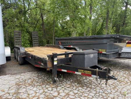 New 2024 P & T Trailers 21K 82X19+3 3 AXLE Equipment Trailer