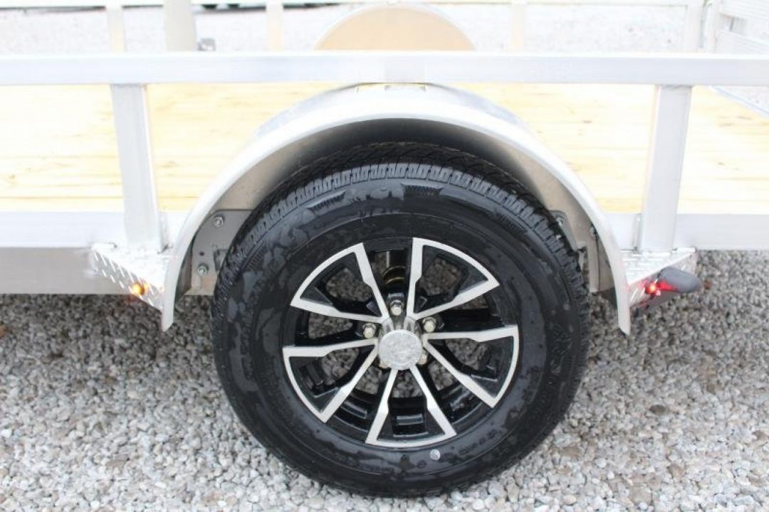 New 2026 H & H 6.4' x 10' Aluminum Utility Trailer - BiFold Ramp - 2990# GVW
