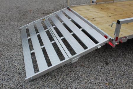 New 2026 H & H 6.4' x 10' Aluminum Utility Trailer - BiFold Ramp - 2990# GVW