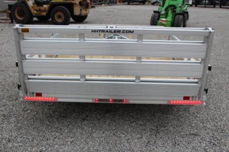New 2026 H & H 6.4' x 10' Aluminum Utility Trailer - BiFold Ramp - 2990# GVW
