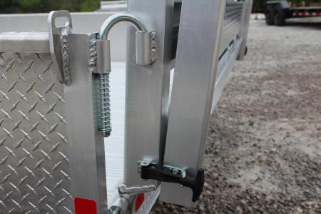 New 2026 H & H 6.4' x 10' Aluminum Utility Trailer - BiFold Ramp - 2990# GVW - SOLID SIDE