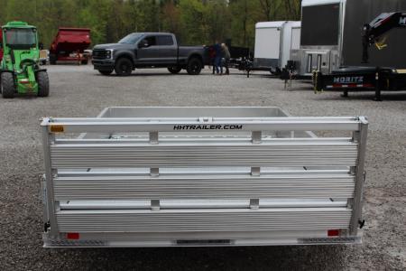 New 2026 H & H 6.4' x 10' Aluminum Utility Trailer - BiFold Ramp - 2990# GVW - SOLID SIDE