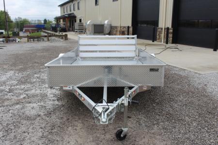 New 2026 H & H 6.4' x 10' Aluminum Utility Trailer - BiFold Ramp - 2990# GVW - SOLID SIDE