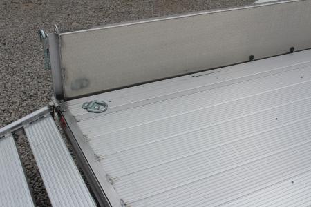 New 2026 H & H 6.4' x 12' Aluminum Utility Trailer - BiFold Ramp - 2990# GVW - SOLID SIDE