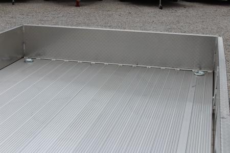New 2026 H & H 6.4' x 12' Aluminum Utility Trailer - BiFold Ramp - 2990# GVW - SOLID SIDE