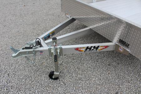 New 2026 H & H 6.4' x 12' Aluminum Utility Trailer - BiFold Ramp - 2990# GVW - SOLID SIDE