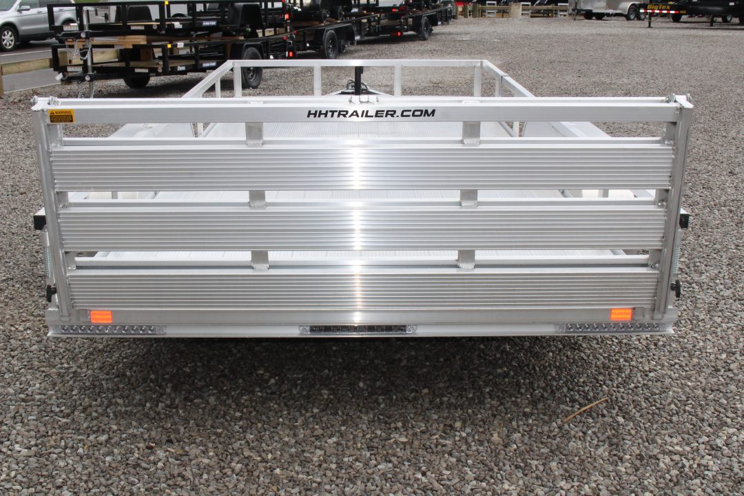 New 2026 H & H 6' 10" x 16' Aluminum Utility Trailer - BiFold Ramp - 7000# GVW