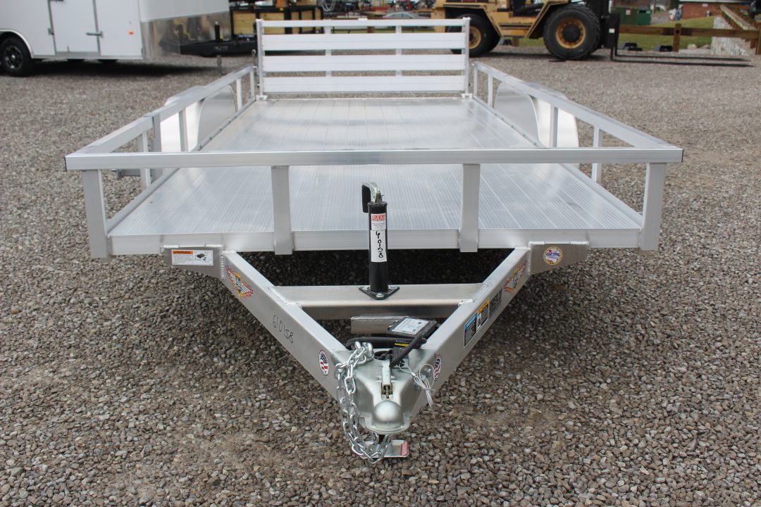 New 2026 H & H 6' 10" x 16' Aluminum Utility Trailer - BiFold Ramp - 7000# GVW