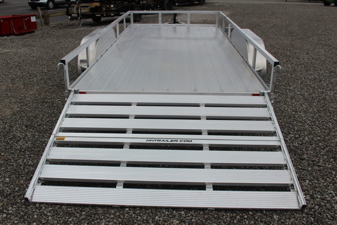 New 2026 H & H 6' 10" x 16' Aluminum Utility Trailer - BiFold Ramp - 7000# GVW