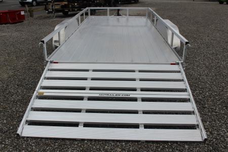New 2026 H & H 6' 10" x 16' Aluminum Utility Trailer - BiFold Ramp - 7000# GVW