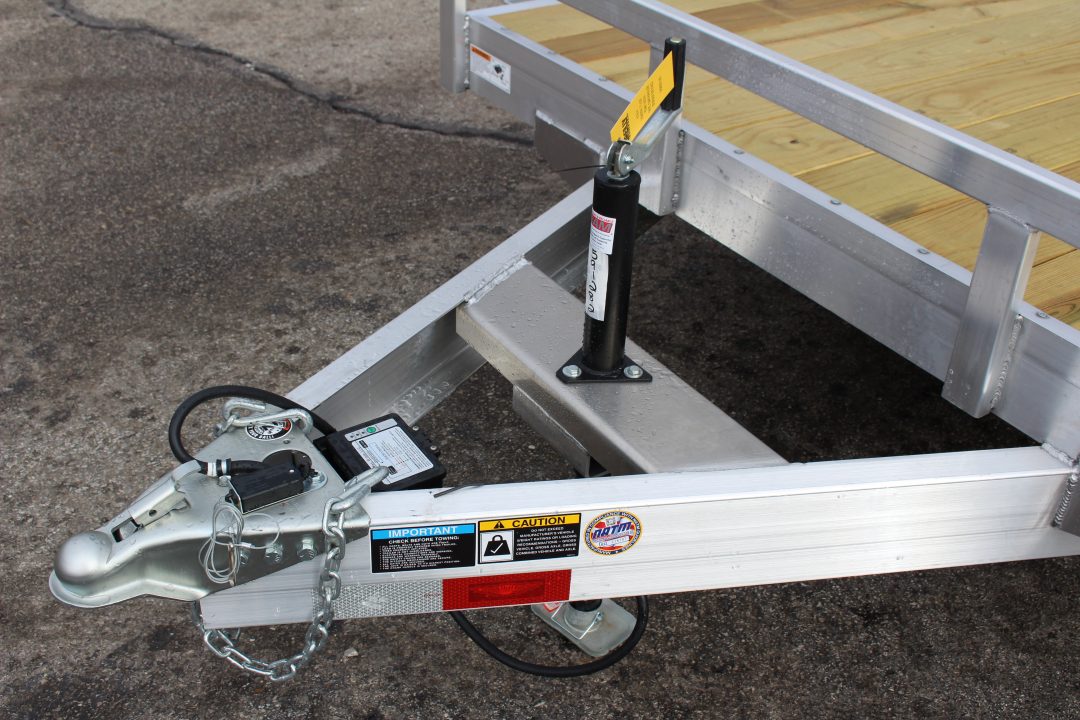 New 2026 H & H Trailer 7' x 18' Heavy Duty Aluminum Car Hauler - Slide In Ramps - 7000# GVW