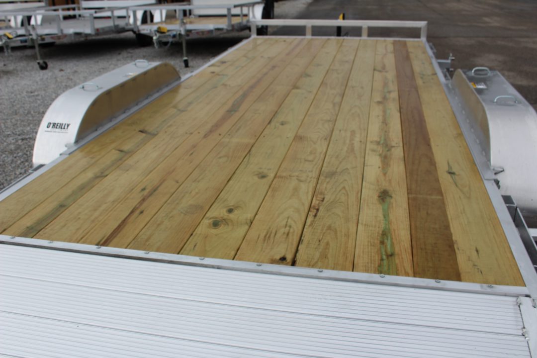 New 2026 H & H Trailer 7' x 18' Heavy Duty Aluminum Car Hauler - Slide In Ramps - 7000# GVW