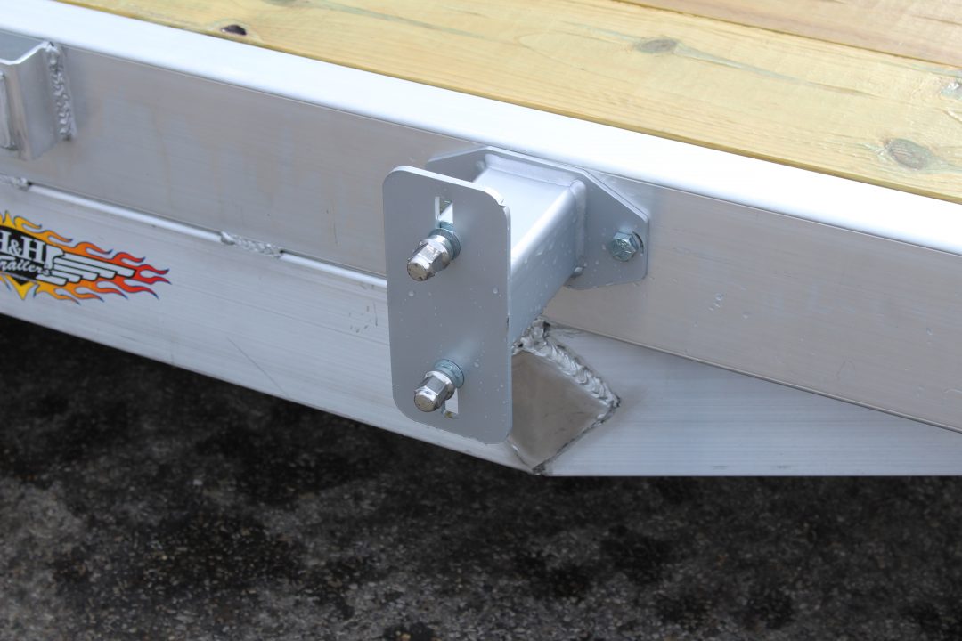 New 2026 H & H Trailer 7' x 18' Heavy Duty Aluminum Car Hauler - Slide In Ramps - 7000# GVW