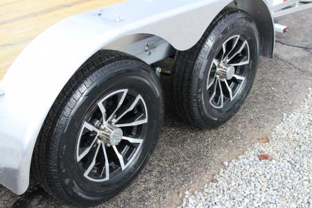 New 2026 H & H Trailer 7' x 18' Heavy Duty Aluminum Car Hauler - Slide In Ramps - 7000# GVW