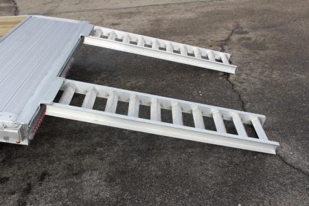 New 2026 H & H Trailer 7' x 18' Heavy Duty Aluminum Car Hauler - Slide In Ramps - 7000# GVW