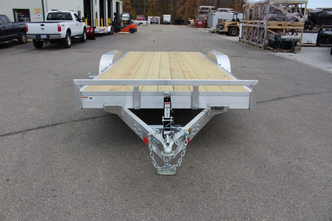 New 2026 H & H Trailer 7' x 18' Heavy Duty Aluminum Car Hauler - Slide In Ramps - 9900# GVW