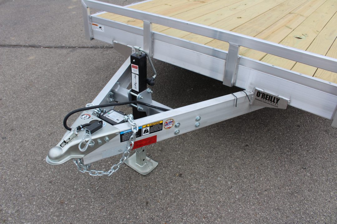 New 2026 H & H Trailer 7' x 18' Heavy Duty Aluminum Car Hauler - Slide In Ramps - 9900# GVW