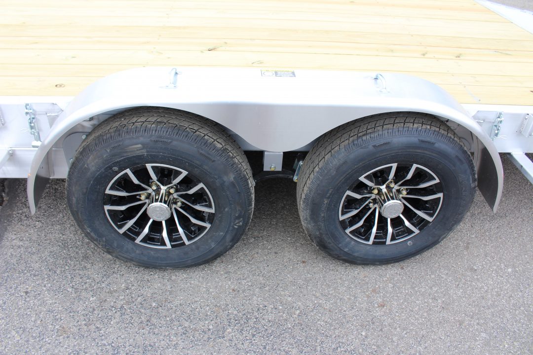 New 2026 H & H Trailer 7' x 18' Heavy Duty Aluminum Car Hauler - Slide In Ramps - 9900# GVW