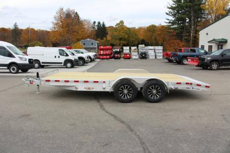 New 2026 H & H Trailer 7' x 18' Heavy Duty Aluminum Car Hauler - Slide In Ramps - 9900# GVW