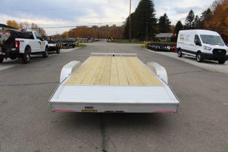 New 2026 H & H Trailer 7' x 18' Heavy Duty Aluminum Car Hauler - Slide In Ramps - 9900# GVW