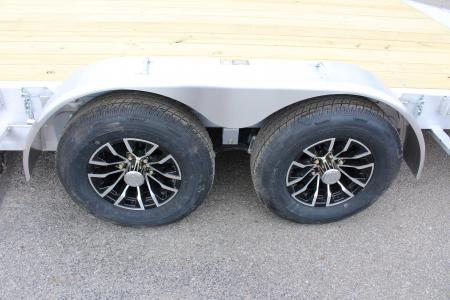 New 2026 H & H Trailer 7' x 18' Heavy Duty Aluminum Car Hauler - Slide In Ramps - 9900# GVW
