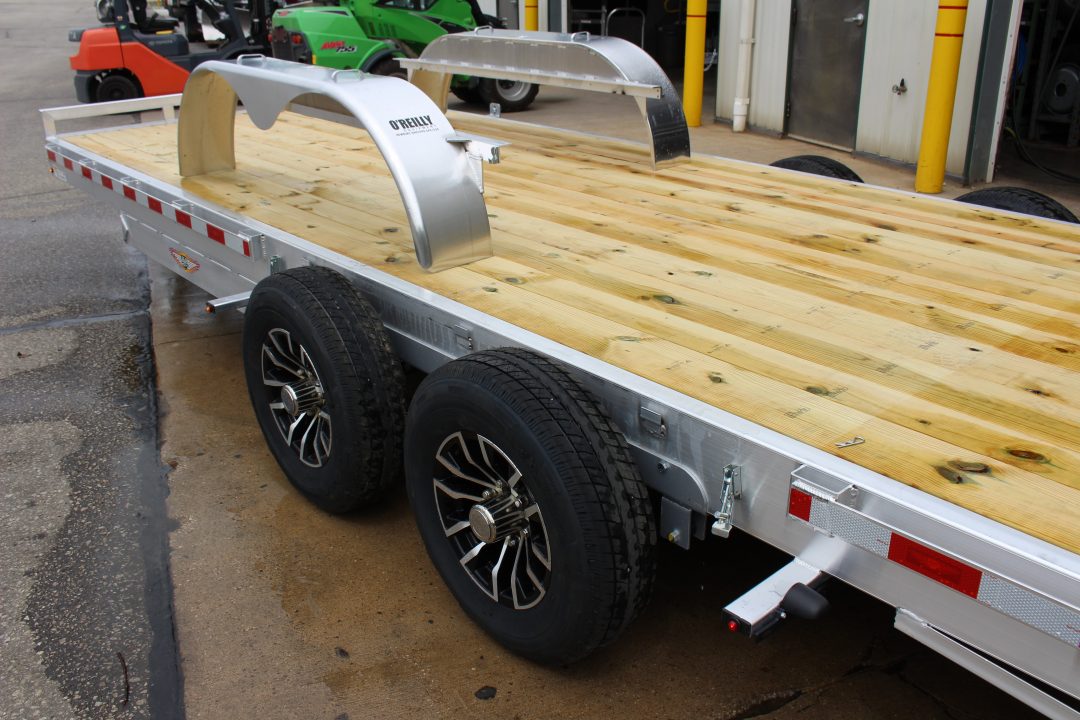 New 2026 H & H Trailer 7' x 20' Heavy Duty Aluminum Car Hauler - Slide In Ramps - 9900# GVW