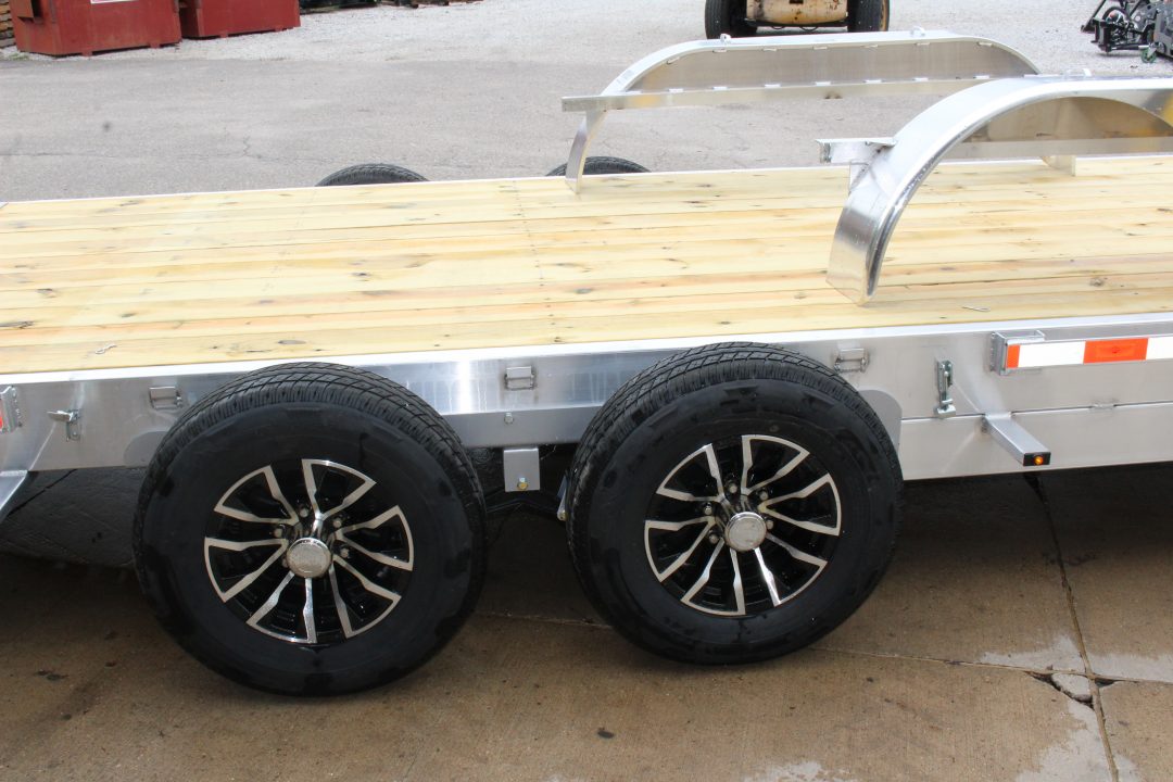 New 2026 H & H Trailer 7' x 20' Heavy Duty Aluminum Car Hauler - Slide In Ramps - 9900# GVW