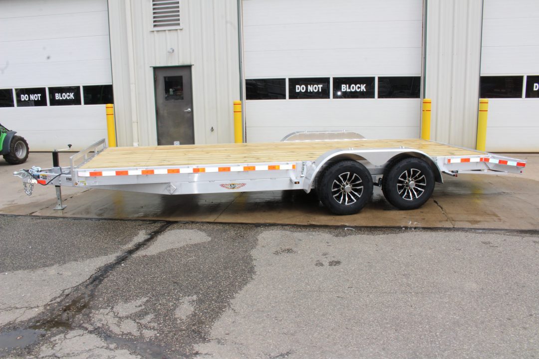 New 2026 H & H Trailer 7' x 20' Heavy Duty Aluminum Car Hauler - Slide In Ramps - 9900# GVW