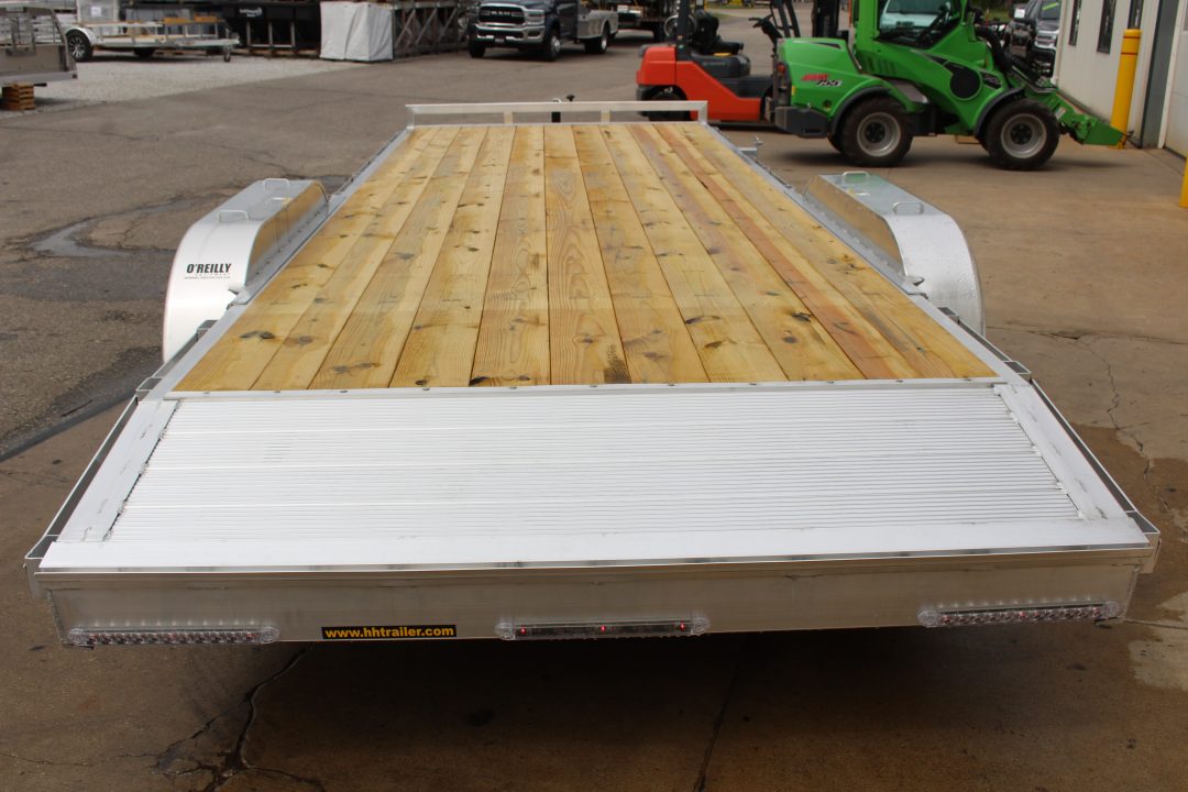 New 2026 H & H Trailer 7' x 20' Heavy Duty Aluminum Car Hauler - Slide In Ramps - 9900# GVW