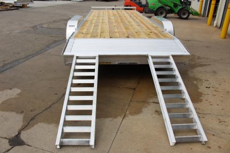 New 2026 H & H Trailer 7' x 20' Heavy Duty Aluminum Car Hauler - Slide In Ramps - 9900# GVW