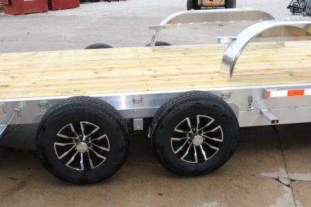 New 2026 H & H Trailer 7' x 20' Heavy Duty Aluminum Car Hauler - Slide In Ramps - 9900# GVW