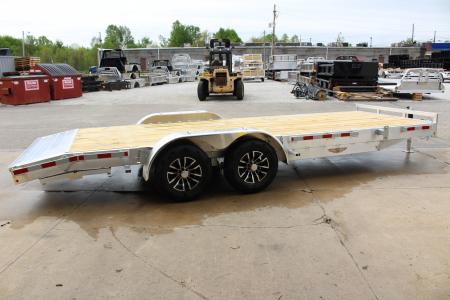 New 2026 H & H Trailer 7' x 20' Heavy Duty Aluminum Car Hauler - Slide In Ramps - 9900# GVW