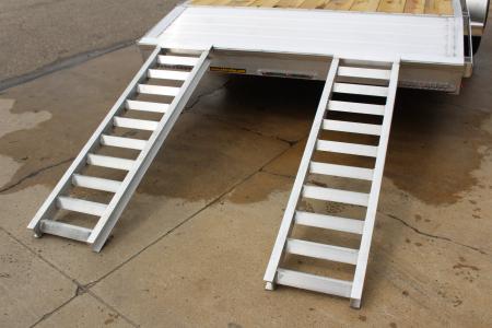 New 2026 H & H Trailer 7' x 20' Heavy Duty Aluminum Car Hauler - Slide In Ramps - 9900# GVW