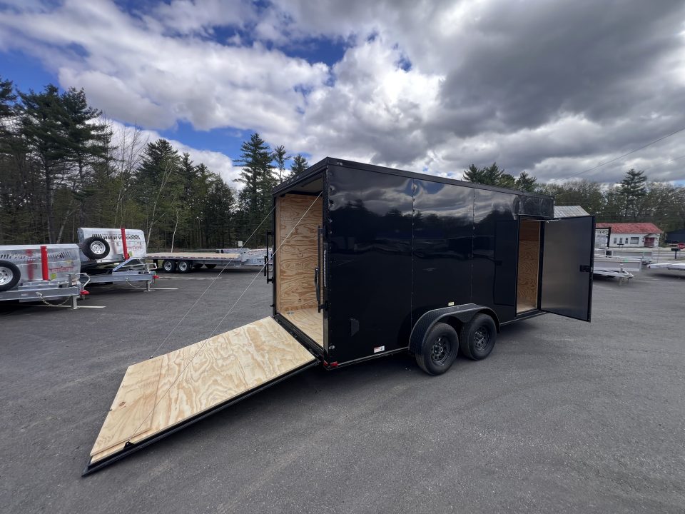 New 2026 Panther Cargo 7x16 +2ft V-Nose /.080 Polycore /Blackout Package/ Ext. Tongue/ 7' Interior Height - 7000 GVW